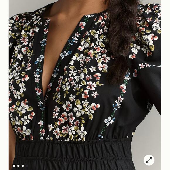 Anthropologie Somerset Maxi Dress Black Floral M - Picture 8 of 9